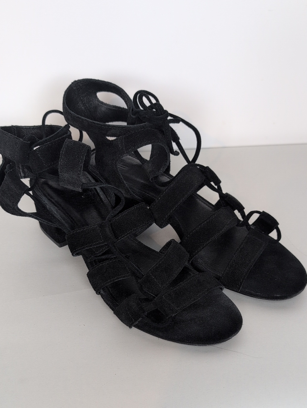 Frye Strappy Suede Heeled Sandals